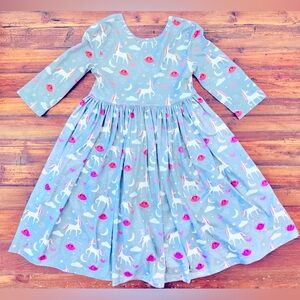 Unicorn Print Blue Dress 🦄